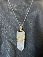 Extra Large quartz point healer necklace, 4