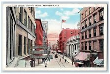 Providence Rhode Island Postcard Weybosset Street Showing Arcade Scene c1920's picture
