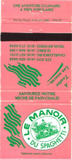 Ste-Foy Quebec Canada Le Manoir du Spaghetti Vintage Matchbook Cover picture