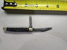 Vintage Ulster USA Two Blade Serpentine Peanut Pocket Knife  picture
