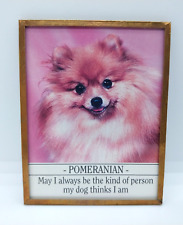 Pomeranian Dog Pink Souvenir Refrigerator Magnet picture