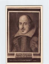 Postcard William Shakespeare Droeshout Portrait Memorial Stratford picture