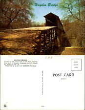 Hayden Covered Bridge wooden Locust Fort Black Warrior River Alabama postcard picture