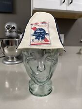 Vintage Pabst blue ribbon beer hat One of a kind Cap Cloche Bucket picture