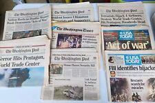 Lot of 8: September 11 2001 9/11 Attacks Newspaper NY Times WaPo Wa Times USA picture