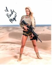 KINDLY MYERS Signed Autographed SEXY MILITARY HUNTING Photo picture