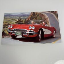 Vintage Chevrolet 1961 Corvette Litho Postcard  picture