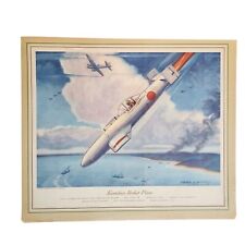 Charles Hubbell Kamikaze Rocket Plane Aviation Print Japanese Fuji Kokuki Oyako picture
