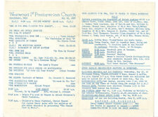 c1957 Westwood 1st Presbyterian Church Cincinnati Ohio OH Program Service Vtg picture