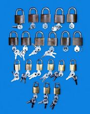 Lot of 20 Miniature Padlocks / Luggage Locks With Keys 30mm & 20mm picture