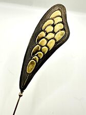 Unusual Antique Celluloid Hatpin Intriguing Wing of Butterfly Wonderful Example picture