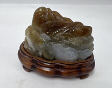 Green Brown Gray Jade Carved Mountain Forest Sea Hong Kong picture