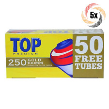 5x Boxes TOP Premium Filter Tubes Gold 100MM ( 1,250 Tubes ) Cigarette Tube RYO picture