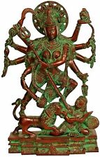 Brass Kaali Maa Statue Kali Mata Idol Hindu Goddess Durga 11.5