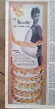1956 Marvella dream music gold jewelry bracelets necklace vintage ad picture