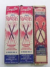 3 Vintage Sparkler Boxes Rare Unbranded Box & Easy-Lite Patriotic Boxes Only picture