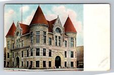 Huntington IN-Indiana, City Building, Antique, Vintage c1908 Postcard picture