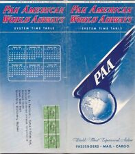 PAN AMERICAN WORLD AIRWAYS SYSTEM TIMETABLE AUGUST 1953 AM PAA picture