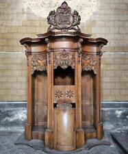 ARRIVES JULY 2024: Magnificent Antique Baroque Church Confessional in Solid Oak picture