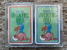 YOU'RE OVER THE HILL WHEN 2-Deck PLAYING CARDS SET Belgium, BRAND NEW Sealed picture