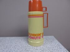 Vintage 1980's DUNKIN DONUTS 24oz Thermos w/Glass Liner, Lid, and Cover picture