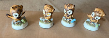 Ceramic Owl Set of 4 - 3