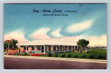 Jacksonville Beach FL-Florida, Gay-Anna Court Motel, Advertise Vintage Postcard picture
