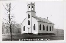 Old Church Dover Center Vermont RPPC Kodak Photo Postcard picture