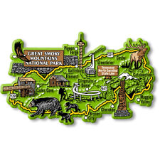Smoky Mountain National Park Map Magnet by Classic Magnets picture