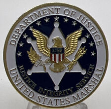 * United States Marshal Challenge Coin Dept Of Justice Comes In Clear Capsule picture