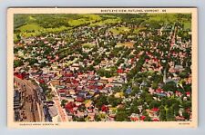 Rutland VT-Vermont, Birds Eye View Of Rutland, Antique Vintage Postcard picture