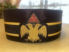 Vintage Freemason Masonic 32nd Degree Double Eagle Scottish Rite Hat picture