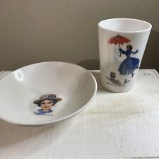 Vintage Melmac Mary Poppins Cup And Bowl 1964 Sun Valley picture
