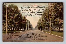 Bellevue OH-Ohio, West Main Street, Residential Area, Vintage Souvenir Postcard picture
