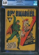 Spy Smasher #9 CGC 3.0 Fawcett 1942 Golden Age War WWII Comics Hitler Cover picture