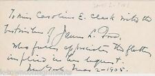 James Lauren Ford New York Herald Editor & Author Autograph Signature Note 1905 picture