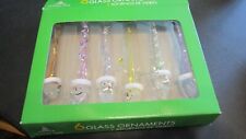 HOLIDAY TIME 6 GLASS ORNAMENTS DEPT 18 picture