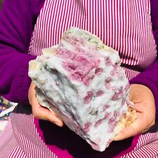 3.78LB  Natural Red tourmaline Quartz Crystal cluster mineral specimen Healing picture