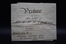 Antique vellum last will and testament document - dated 1895 picture