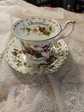 Vintage Royal Albert Tea Cup And Saucer, Christmas Rose, 1970 Flwer Of The Month picture