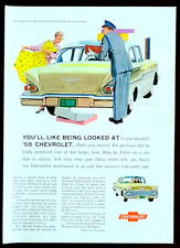 Chevy Biscayne 2-Door Sedan Original 1958 Vintage Print Ad picture