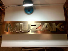 Genuine Vintage MUZAK Corporate Signage (Brass Sign) picture
