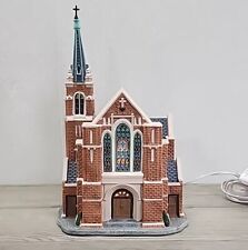 2006 Lemax First Luthern Church Building w/ Original Box & Light #65481 picture