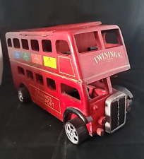 Vintage TWININGS TRANSPORT DOUBLE DECKER BUS WOOD TEA CADDY picture