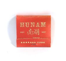 Vintage 1960s Hunam Cuisine NYC Chinese Restaurant Full Matchbook Advertising picture
