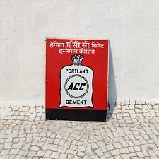 Vintage ACC Portland Cement Advertising Enamel Sign Board Harshad Mehta EB326 picture