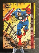 2022 Marvel Fleer Ultra Avengers CAPTAIN AMERICA ~ Burgundy Foil  /141 picture