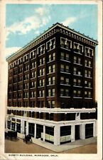 c.1923 Surety Building Muscogee Oklahoma Vintage Postcard Bank Street Scene picture
