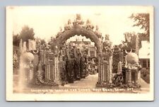 West Bend IA-Iowa RPPC, Entrance To Way Of The Cross, Antique, Vintage Postcard picture