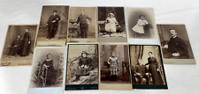 Antique Portrait Cabinet Cards, Victorian Lot Of 10 picture